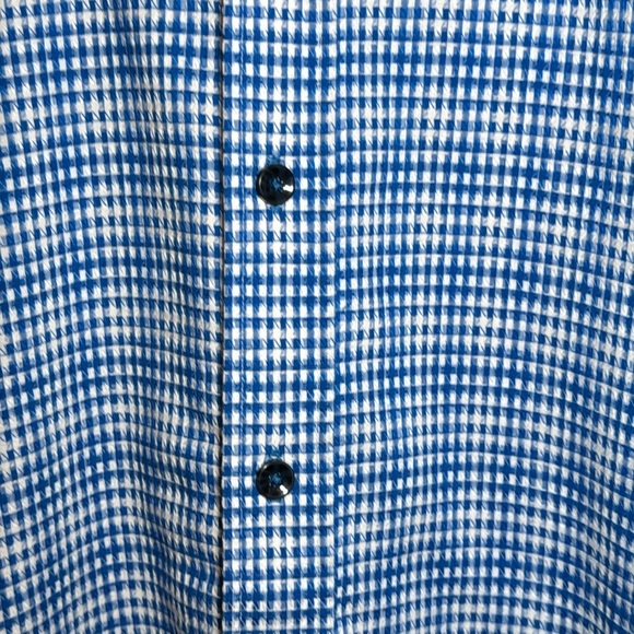 Robert Graham Tailored Fit Long Sleeve Button Up Blue Plaid Shirt XL - Picture 10 of 10